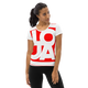Lion Of Judah Apparel Logo Fire Engine Red All Over Print Women's Athletic T-shirt