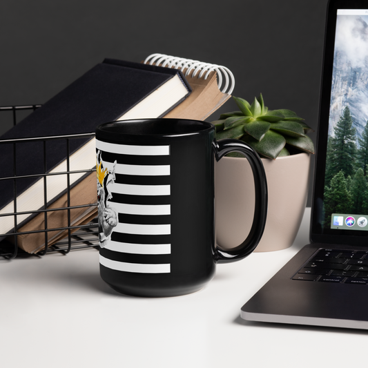 Lion Of Judah Black Glossy Mug
