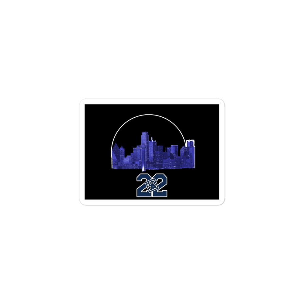 Dallas Texas Skyline Design Bubble-free stickers