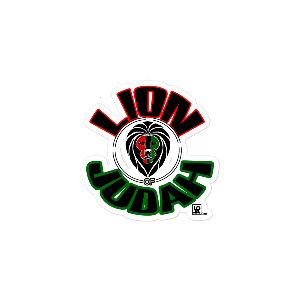 Lion Of Judah Design Bubble free stickers