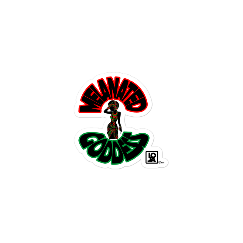 Melanated Goddess Design Bubble-free stickers