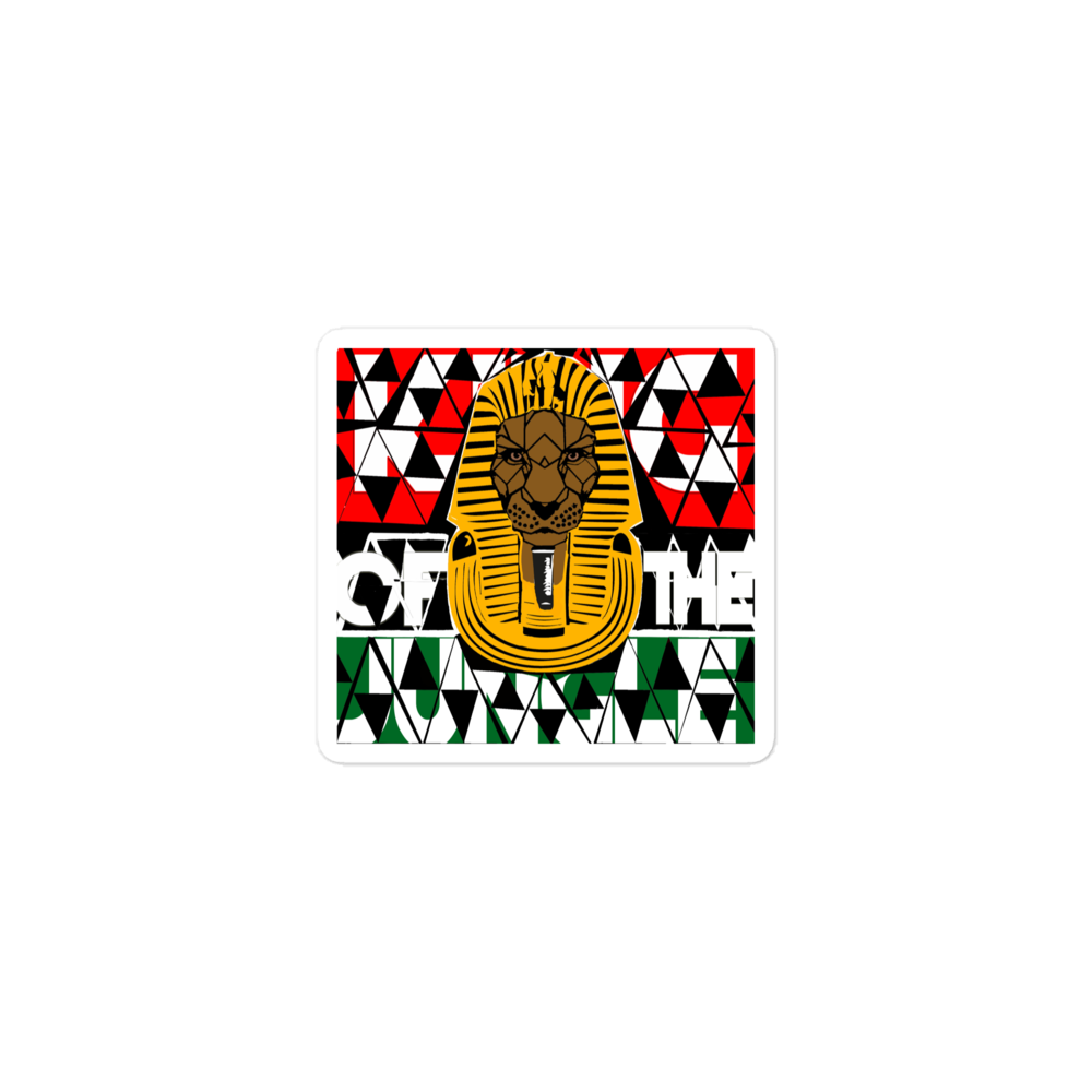 King of the jungle Bubble free stickers