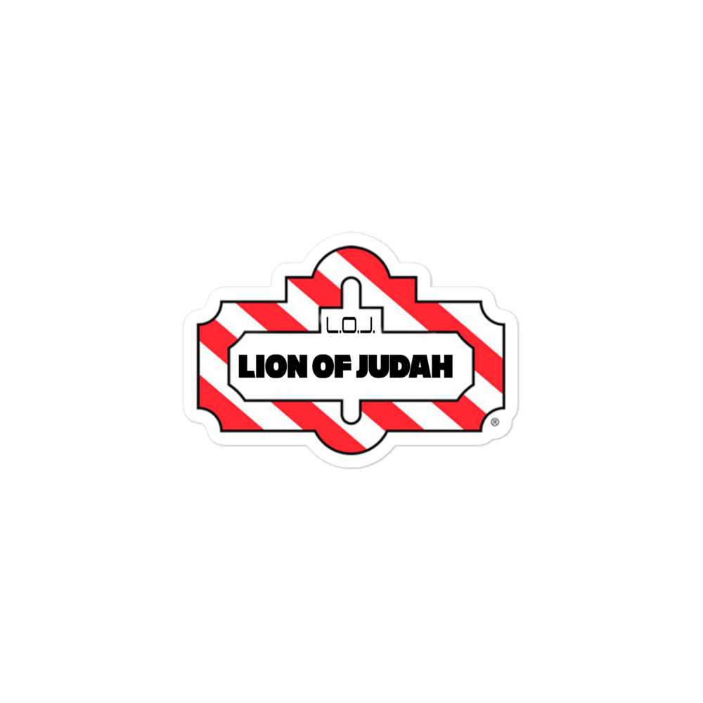 Lion Of Judah Friday Wordplay Spinoff Design Bubble free stickers