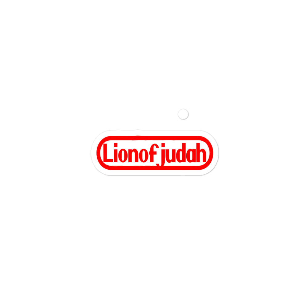 Lion Of Judah Nintendo WordPlay Spinoff Design Bubble free stickers