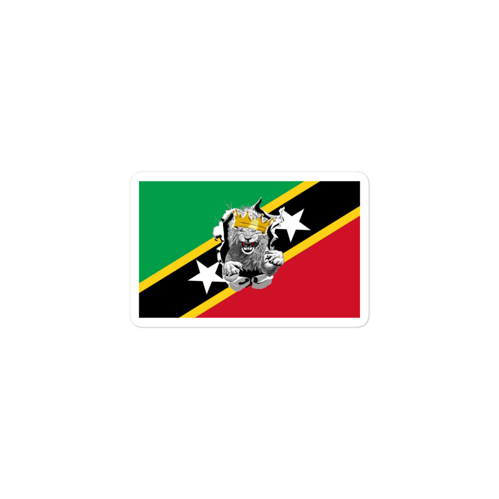 West Indian Lion of Judah Flag Bubble free stickers