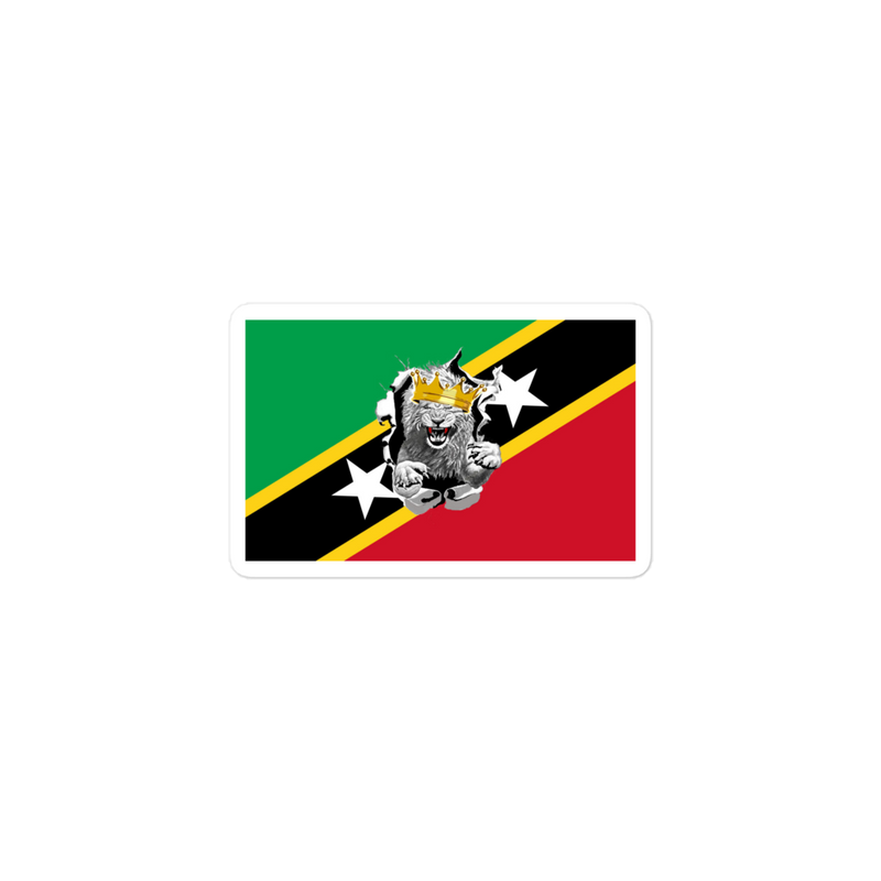 West Indian Lion of Judah Flag Bubble free stickers