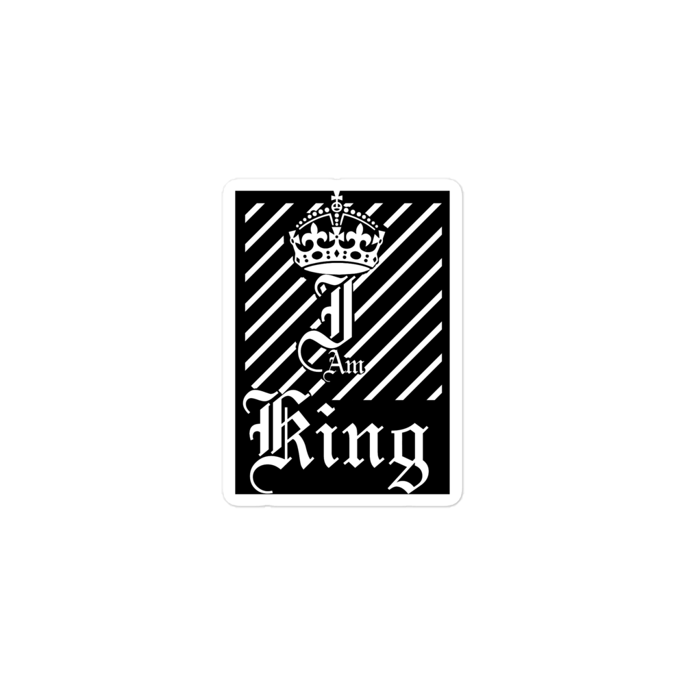 I am king Bubble free stickers