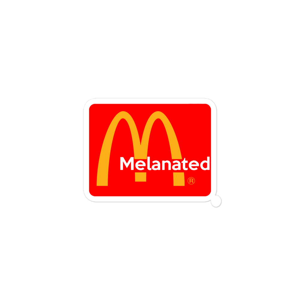 McDonald's Spinoff Melanated Logo Bubble free stickers