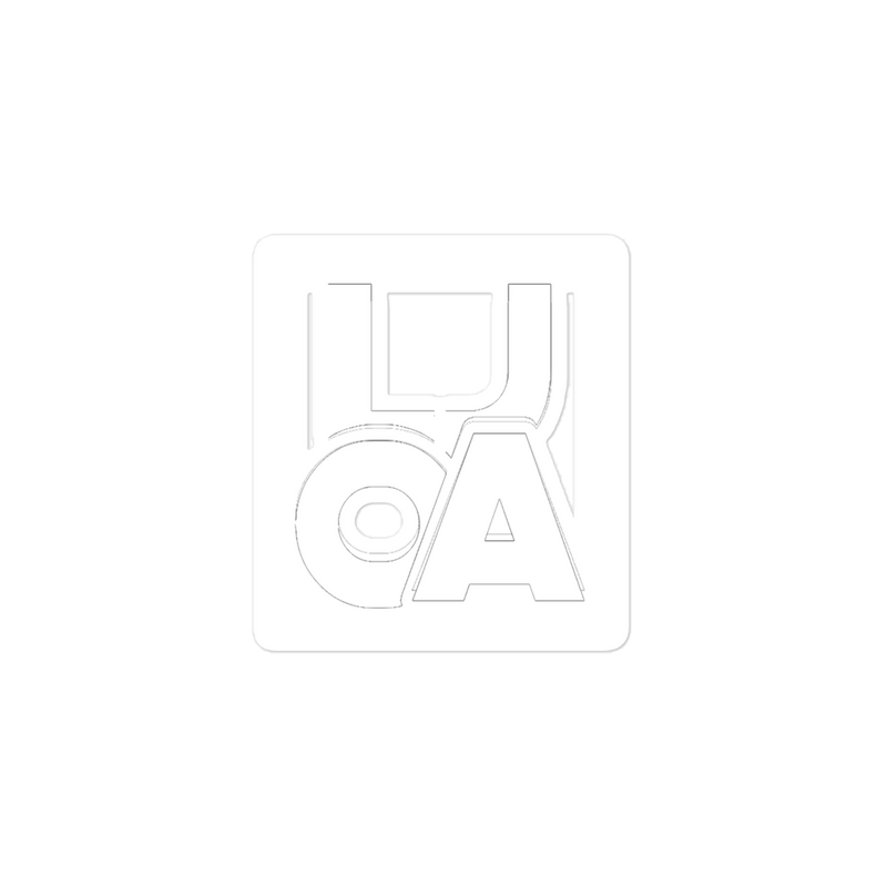 Loja White new logo Bubble free stickers