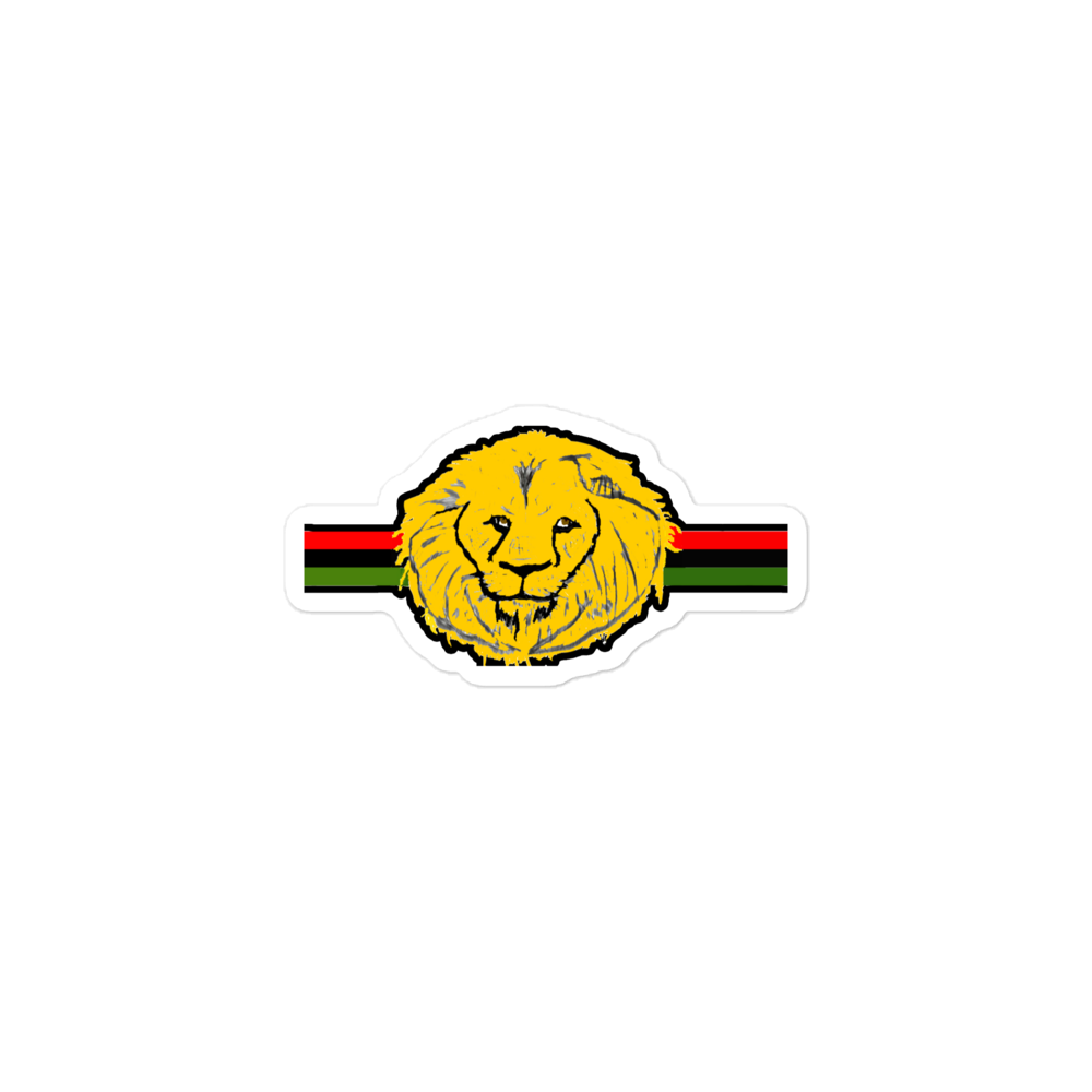Lion head Design Bubble free stickers
