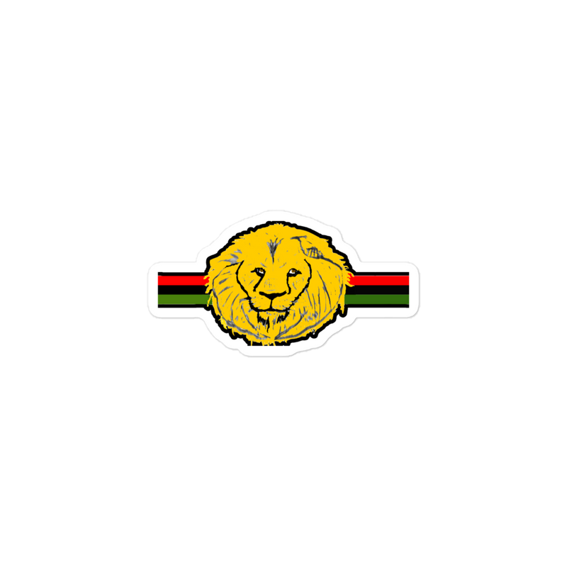 Lion head Design Bubble free stickers