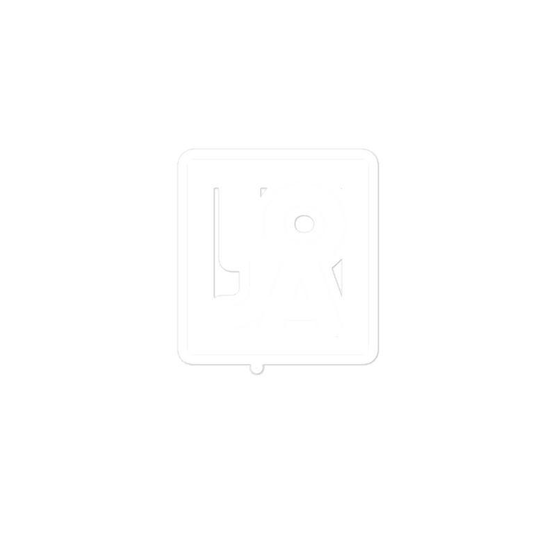 Loja White logo Bubble free stickers