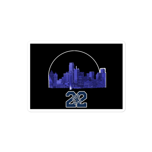 Dallas Texas Skyline Design Bubble-free stickers