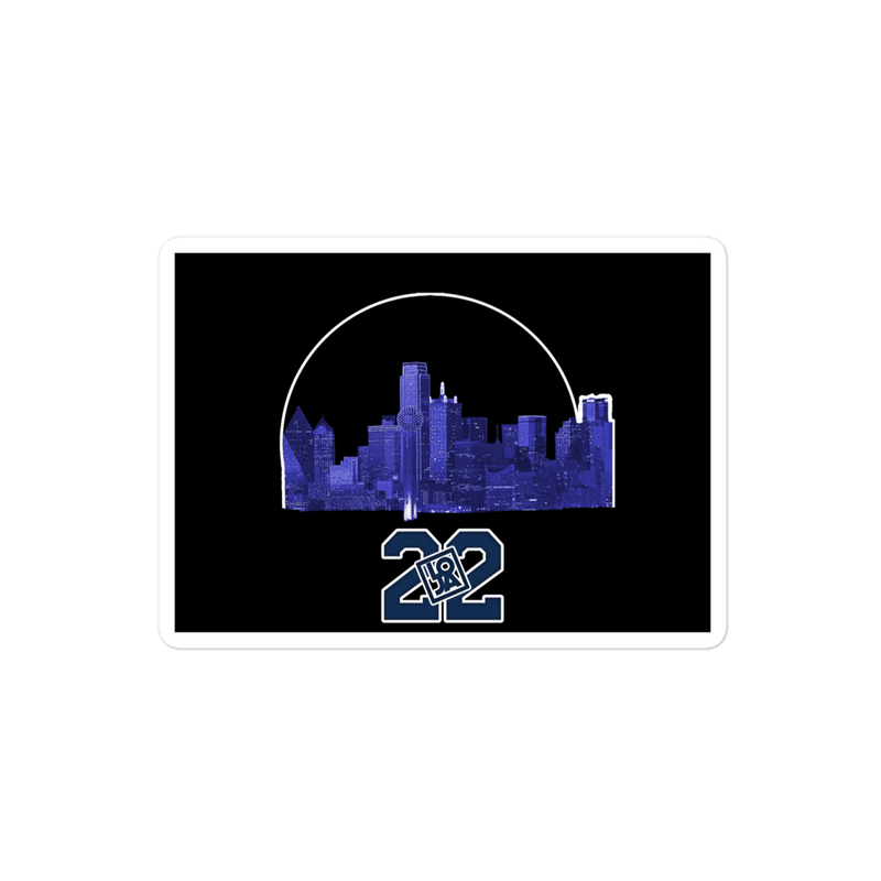 Dallas Texas Skyline Design Bubble-free stickers