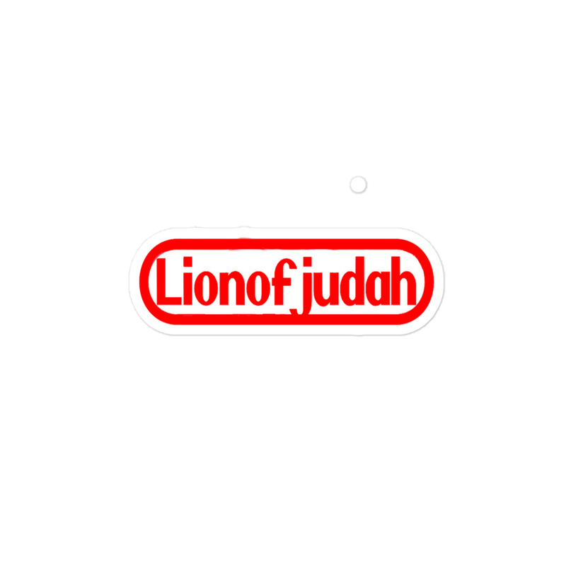 Lion Of Judah Nintendo WordPlay Spinoff Design Bubble free stickers