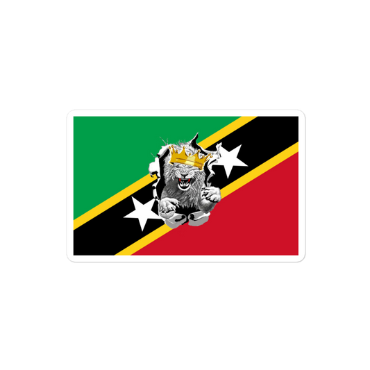 West Indian Lion of Judah Flag Bubble free stickers
