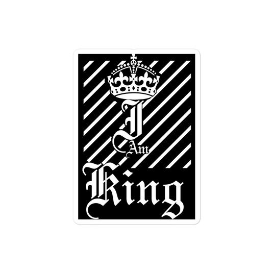 I am king Bubble free stickers