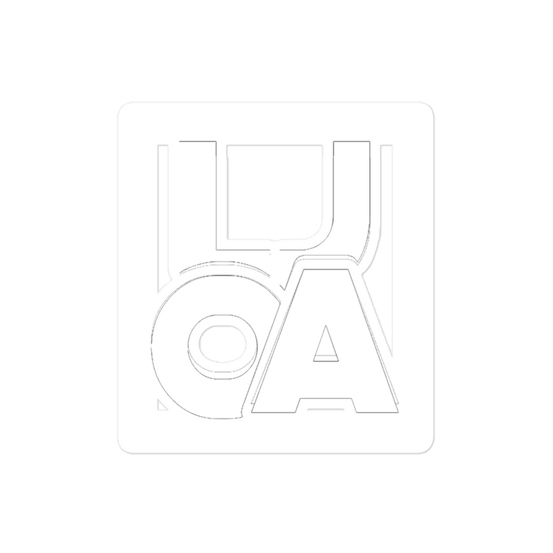 Loja White new logo Bubble free stickers