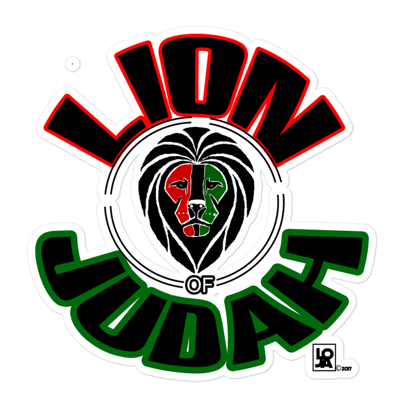 Lion Of Judah Design Bubble free stickers