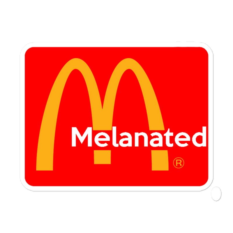 McDonald's Spinoff Melanated Logo Bubble free stickers