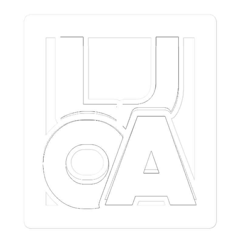 Loja White new logo Bubble free stickers