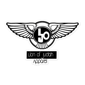 LOJ Black logo Bubble free stickers