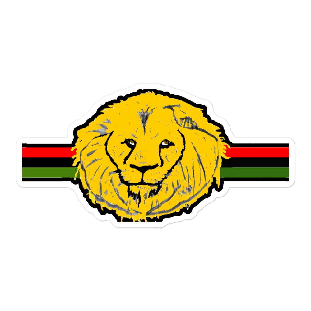 Lion head Design Bubble free stickers