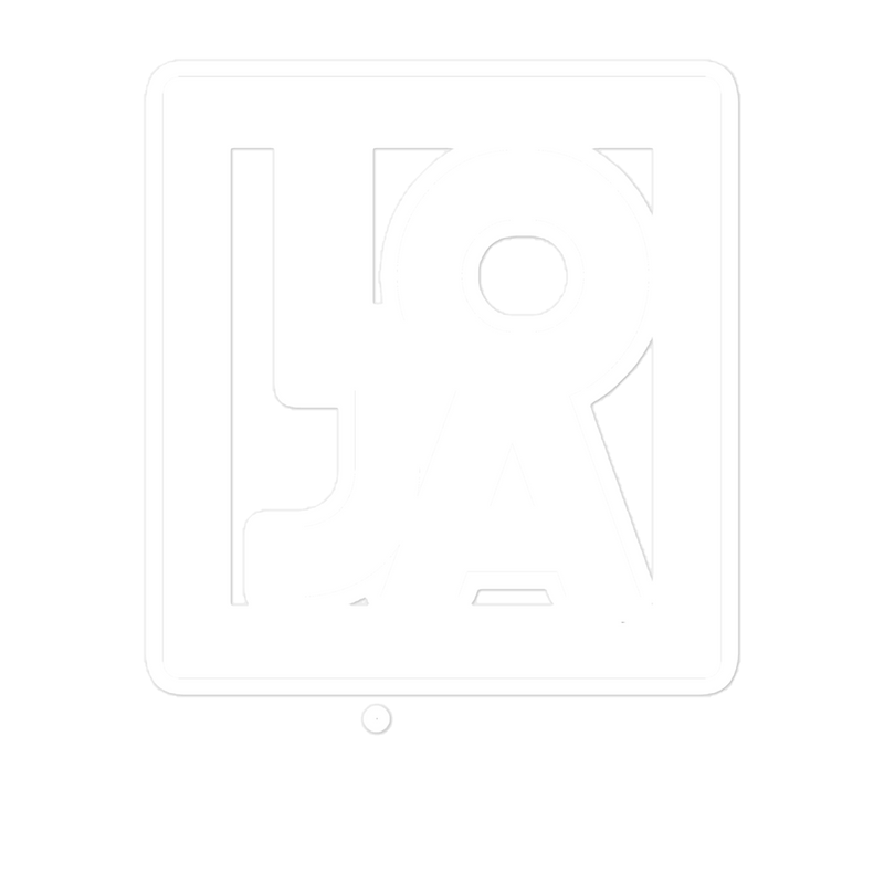 Loja White logo Bubble free stickers