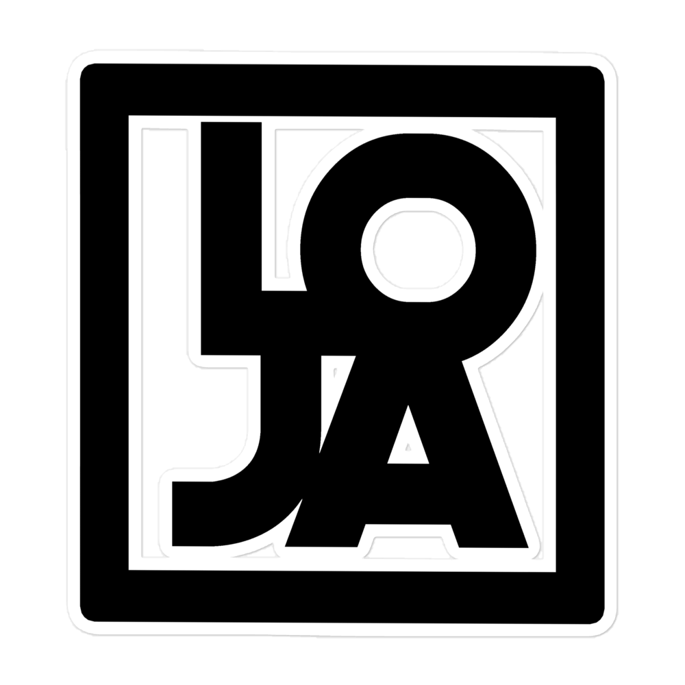 LOJA Black Logo Bubble-free stickers