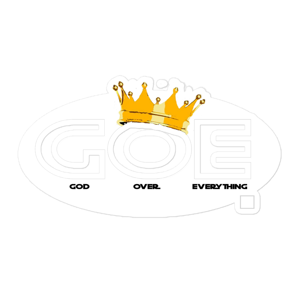 God Over Everything Design Bubble-free stickers