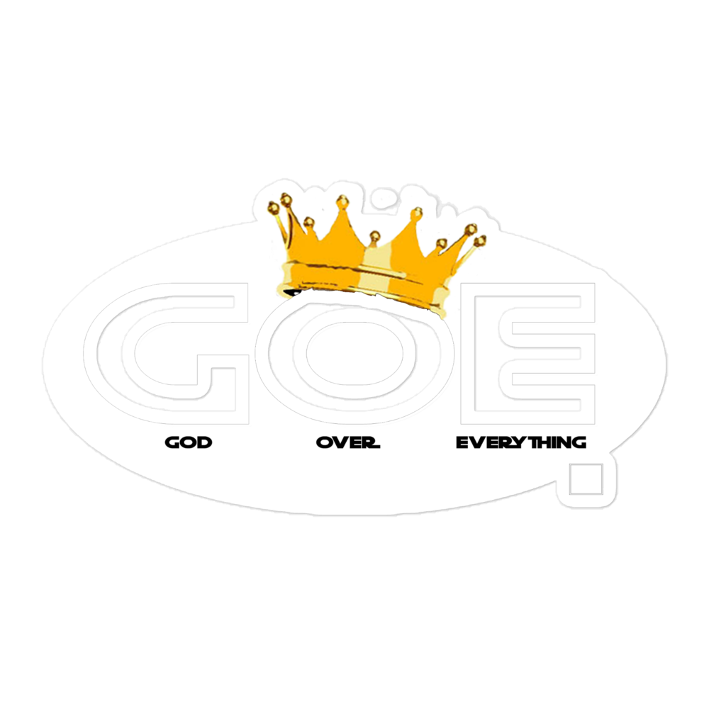 G.O.E God Over Everything Design Bubble-free stickers