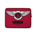 (L.O.J) Lion Of Judah Black Logo Design Red Laptop Sleeve