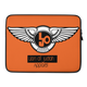 Lion Of Judah Black Logo Design Orange Laptop Sleeve