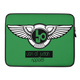 Lion Of Judah Black Logo Design Green Laptop Sleeve