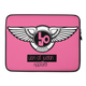 Lion Of Judah Black Logo Design Pink Laptop Sleeve