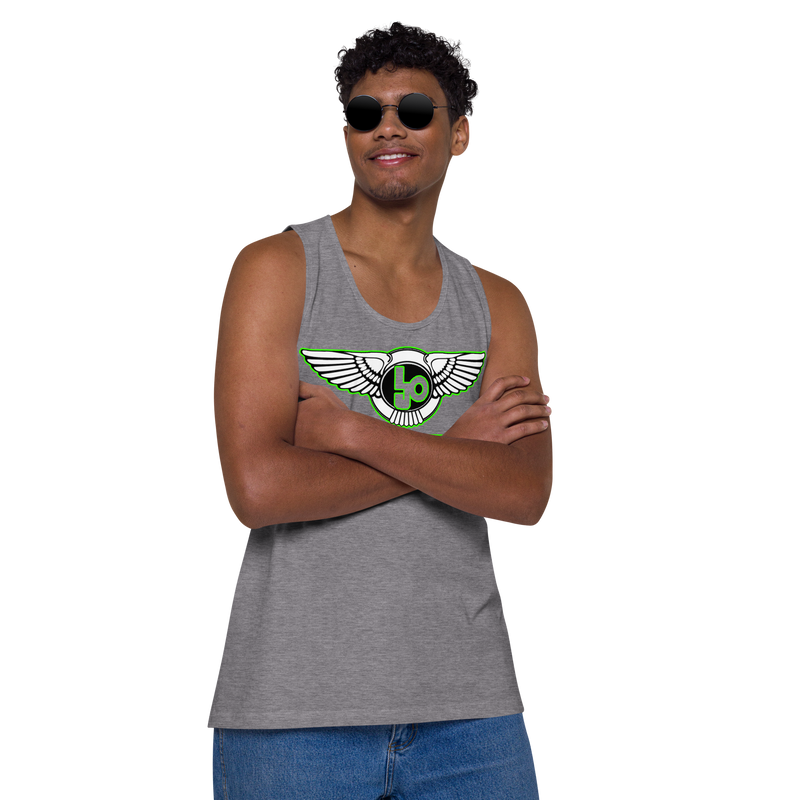 Lion Of Judah Green Design logo Men’s premium tank top