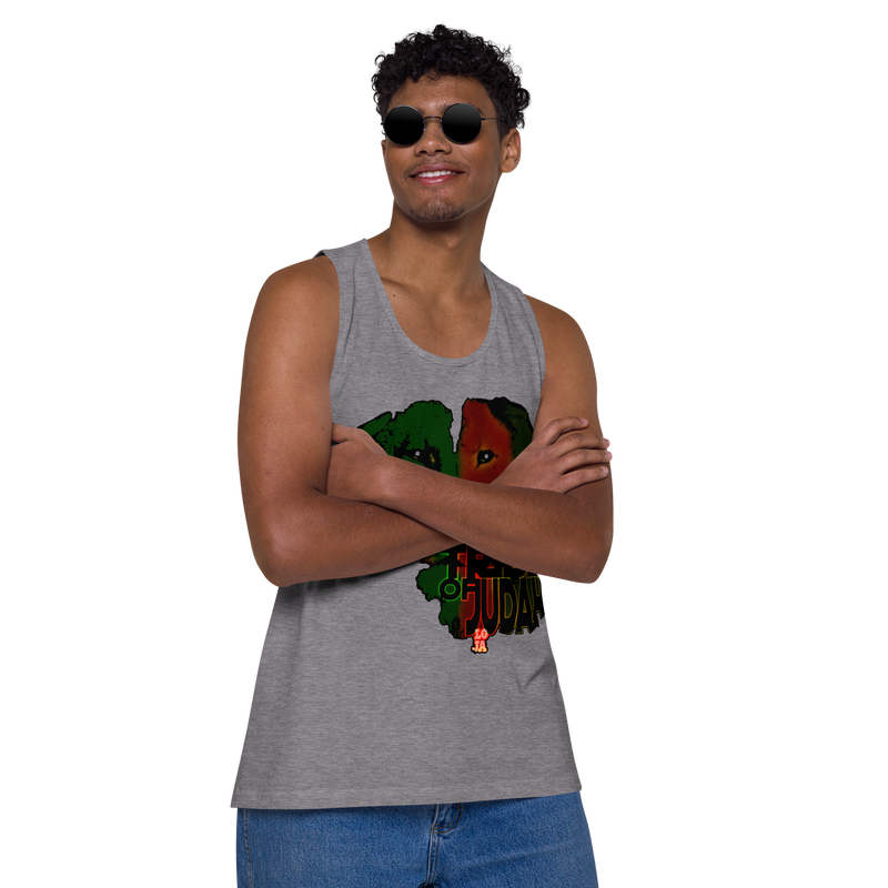 Tribe Of Judah Lion Design Men’s premium tank top