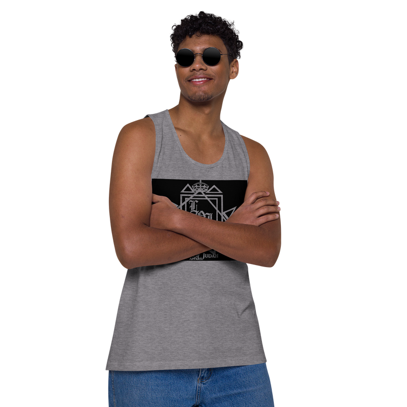 Lion Of Judah Design Men’s premium tank top