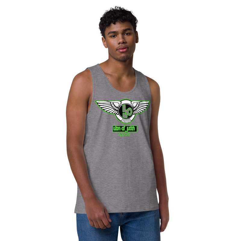 Lion Of Judah Green Design logo Men’s premium tank top
