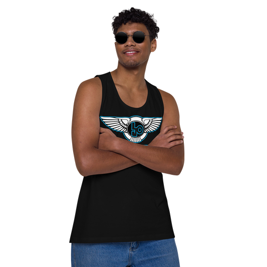 Lion Of Judah Baby Blue Design logo Men’s premium tank top