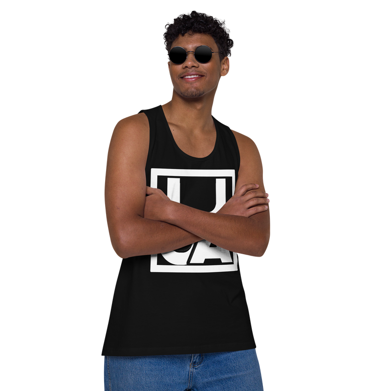Lion Of Judah Apparel White new logo Men’s Premium Tank Top