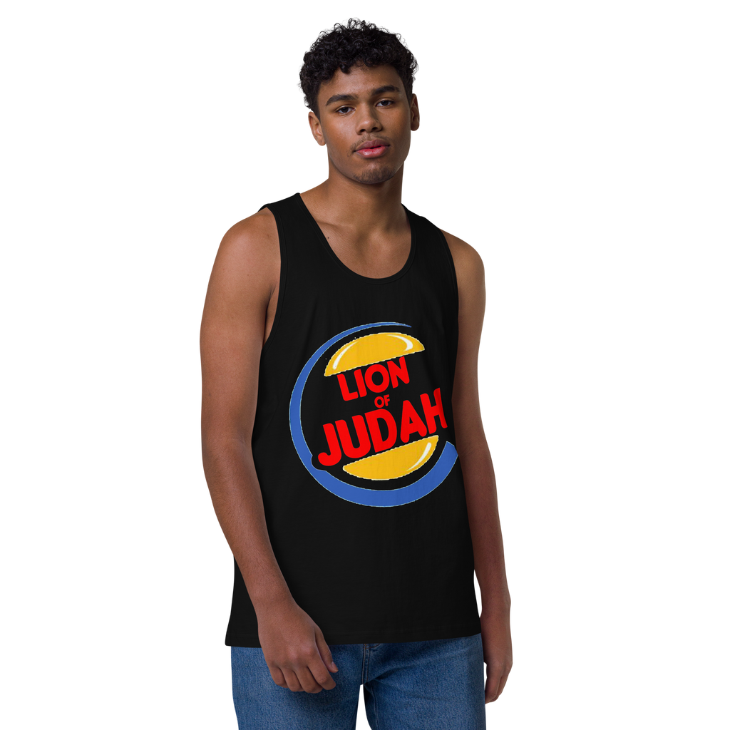 Lion Of Judah (BK) Burger King Spinoff Design Men’s premium tank top