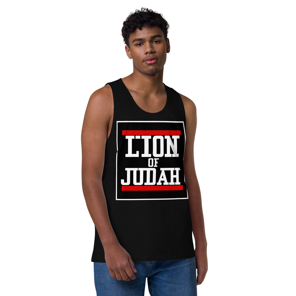 Lion of Judah logo Design Men’s premium tank top