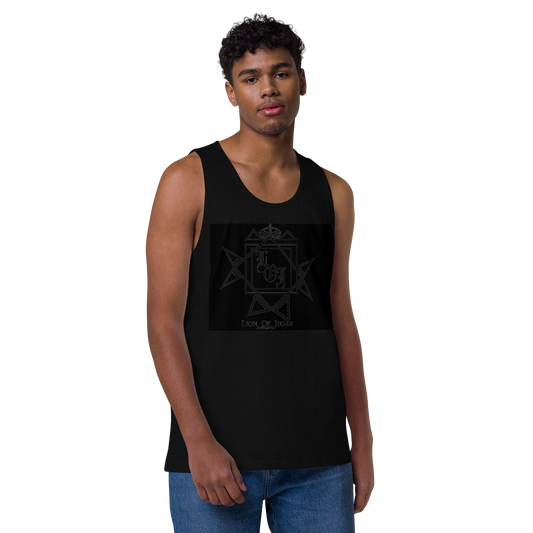 Lion Of Judah Design Men’s premium tank top