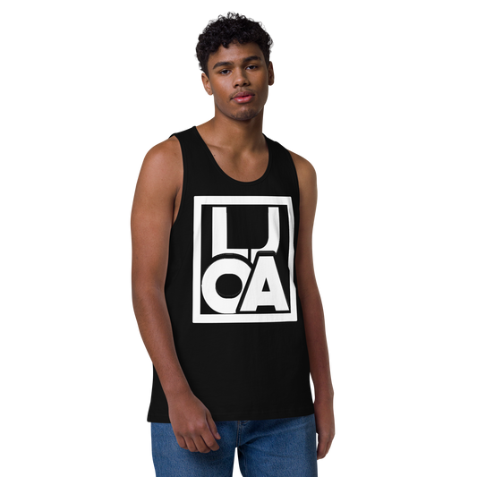 Lion Of Judah Apparel White new logo Men’s Premium Tank Top