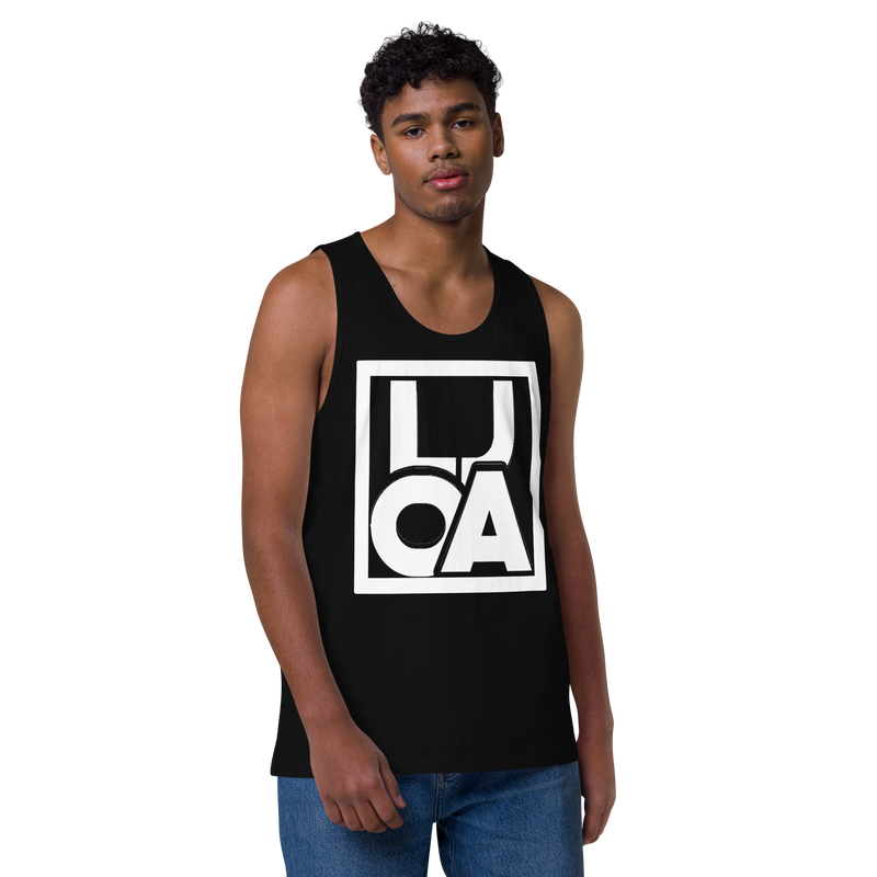 Lion Of Judah Apparel White new logo Men’s Premium Tank Top