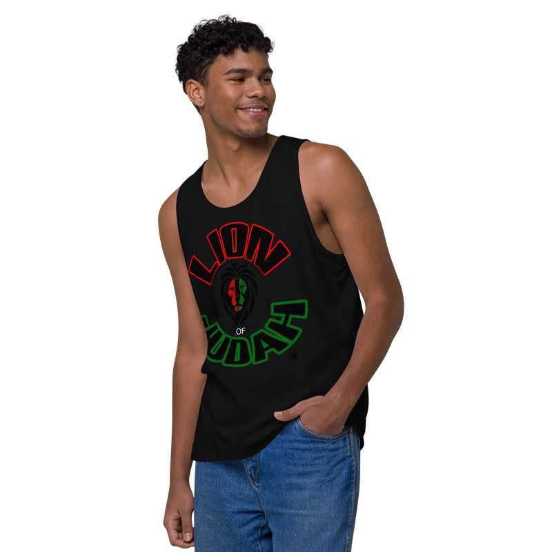 Lion Of Judah Design Men’s premium tank top
