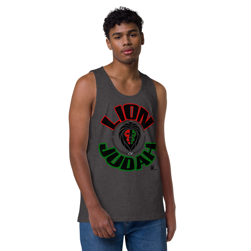 Lion Of Judah Design Men’s premium tank top
