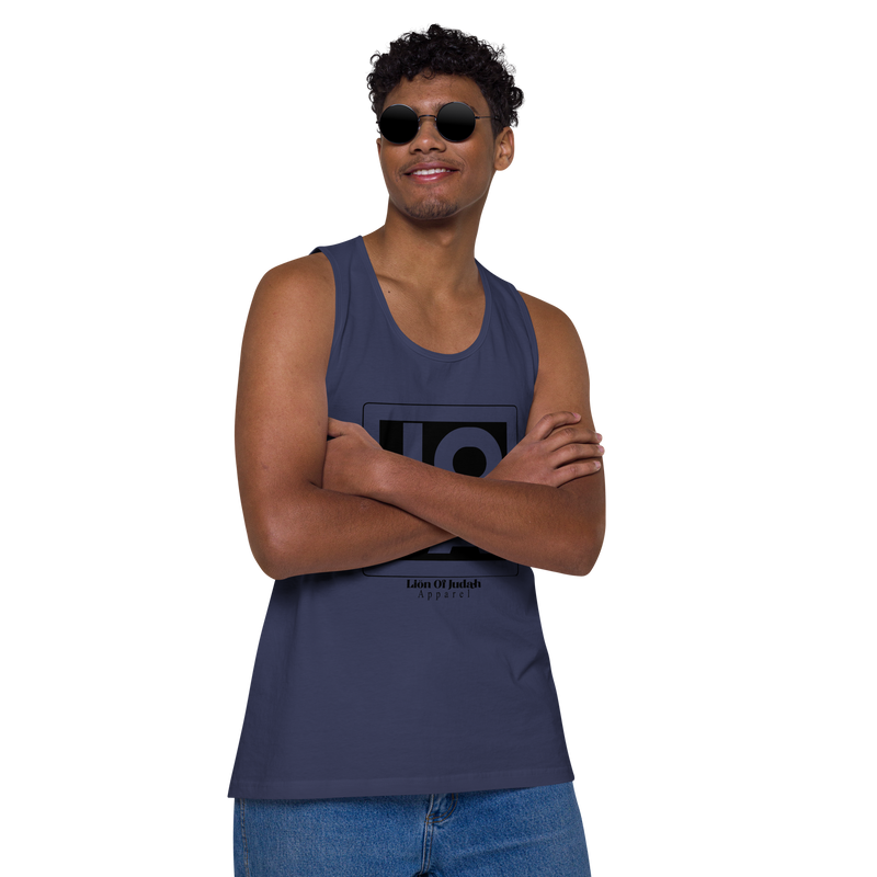 Lion Of Judah Apparel Black Design logo Men’s premium tank top