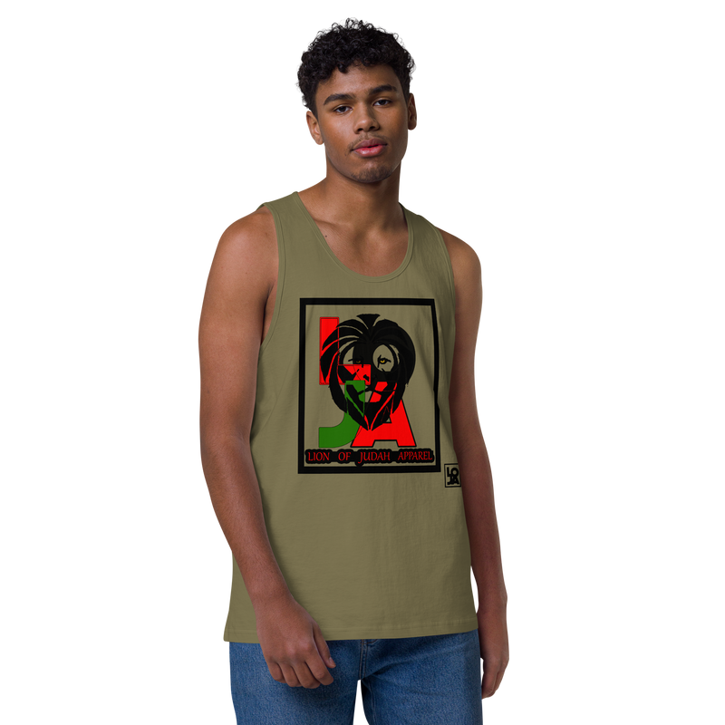 Lion Of Judah (L.O.J.A) Design Men’s Premium Tank Top
